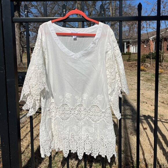 Anthropologie Eberjey Embroidered Castaway Coverup - Picture 9 of 11